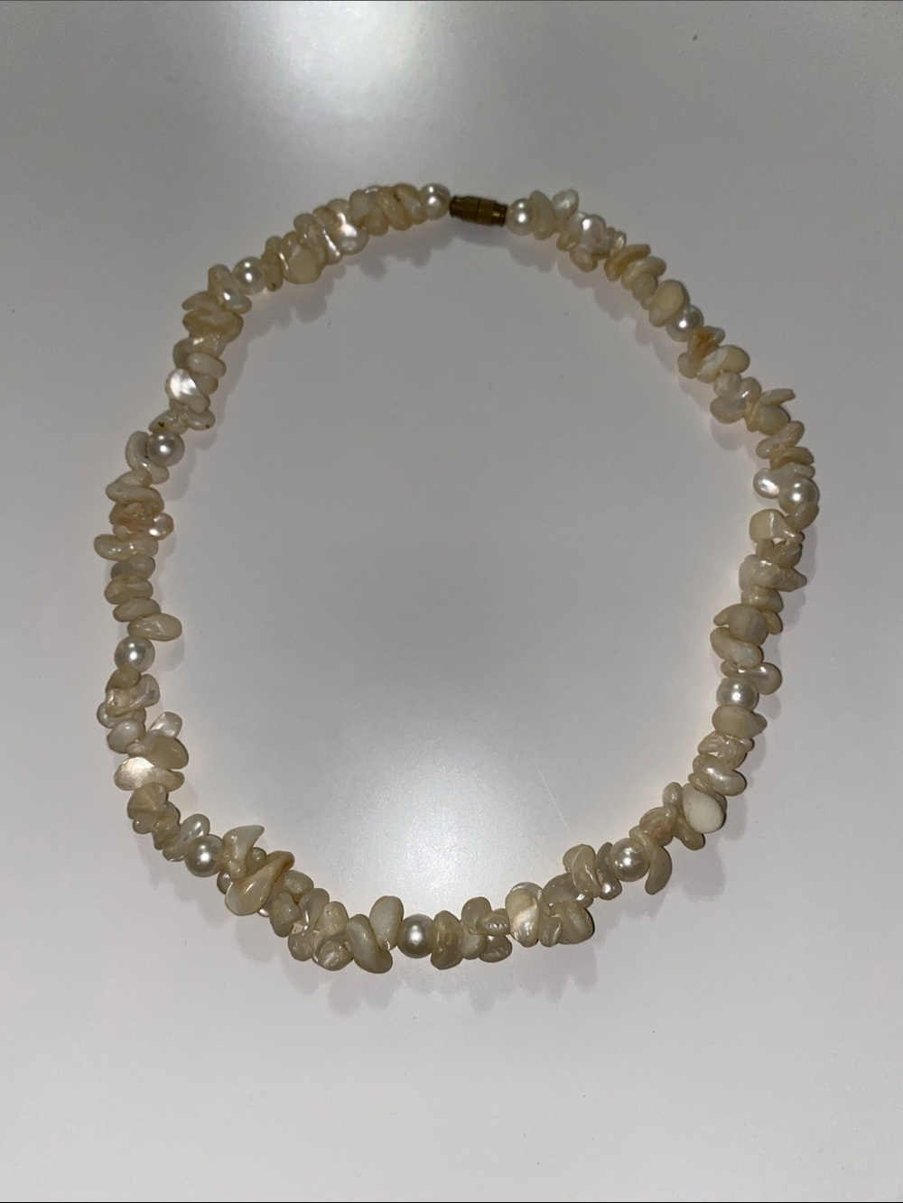 Vintage Natural Shell & Pearl Necklace